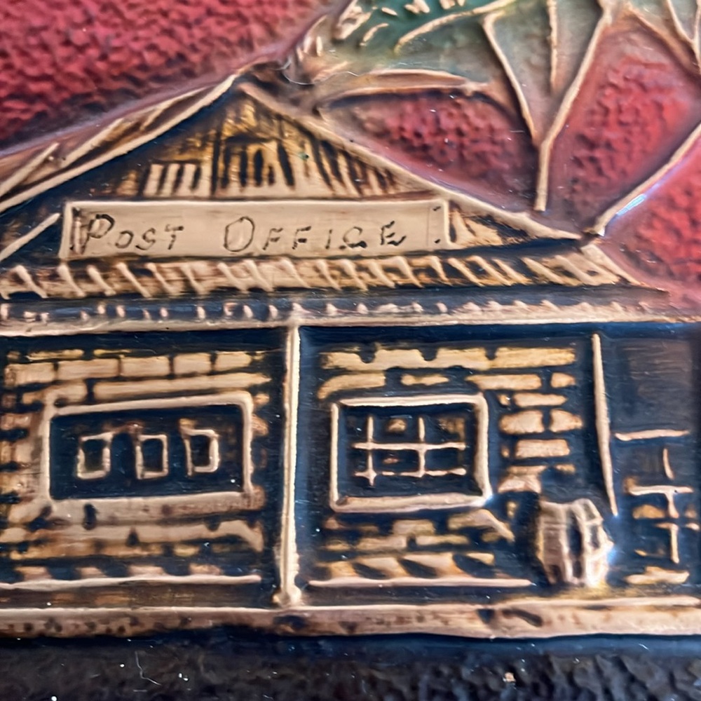 Vintage Copper craft 3D Wall Art in vintage frame Copper Metalware Plaques - Picture 7 of 12